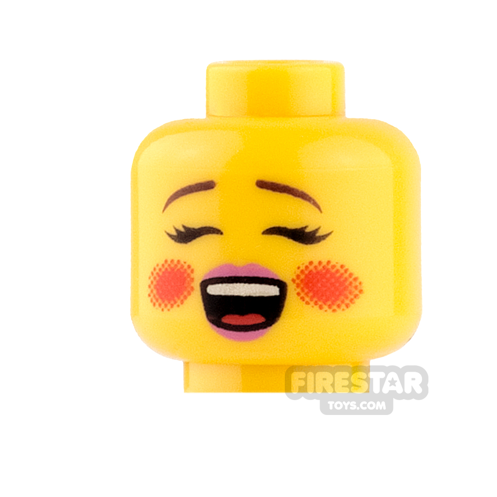 additional image for LEGO Mini Figure Heads - Rosy Cheeks - Singing/Smile - Female