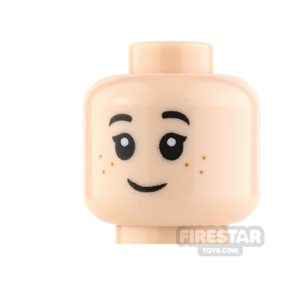 LEGO Mini Figure Heads - Freckles with Smile and FrownLIGHT FLESH