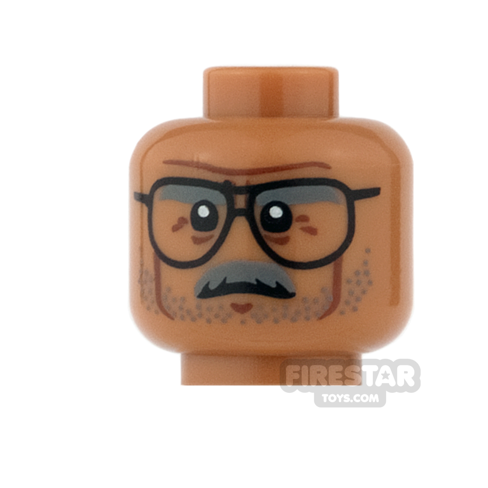 LEGO Mini Figure Heads - Batman - Commissioner GordonMEDIUM DARK FLESH
