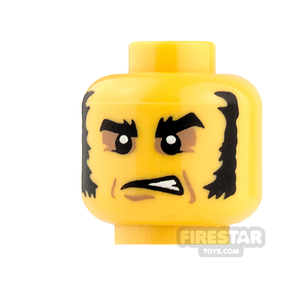 LEGO Mini Figure Heads - Eyeshadow and Muttonchops
