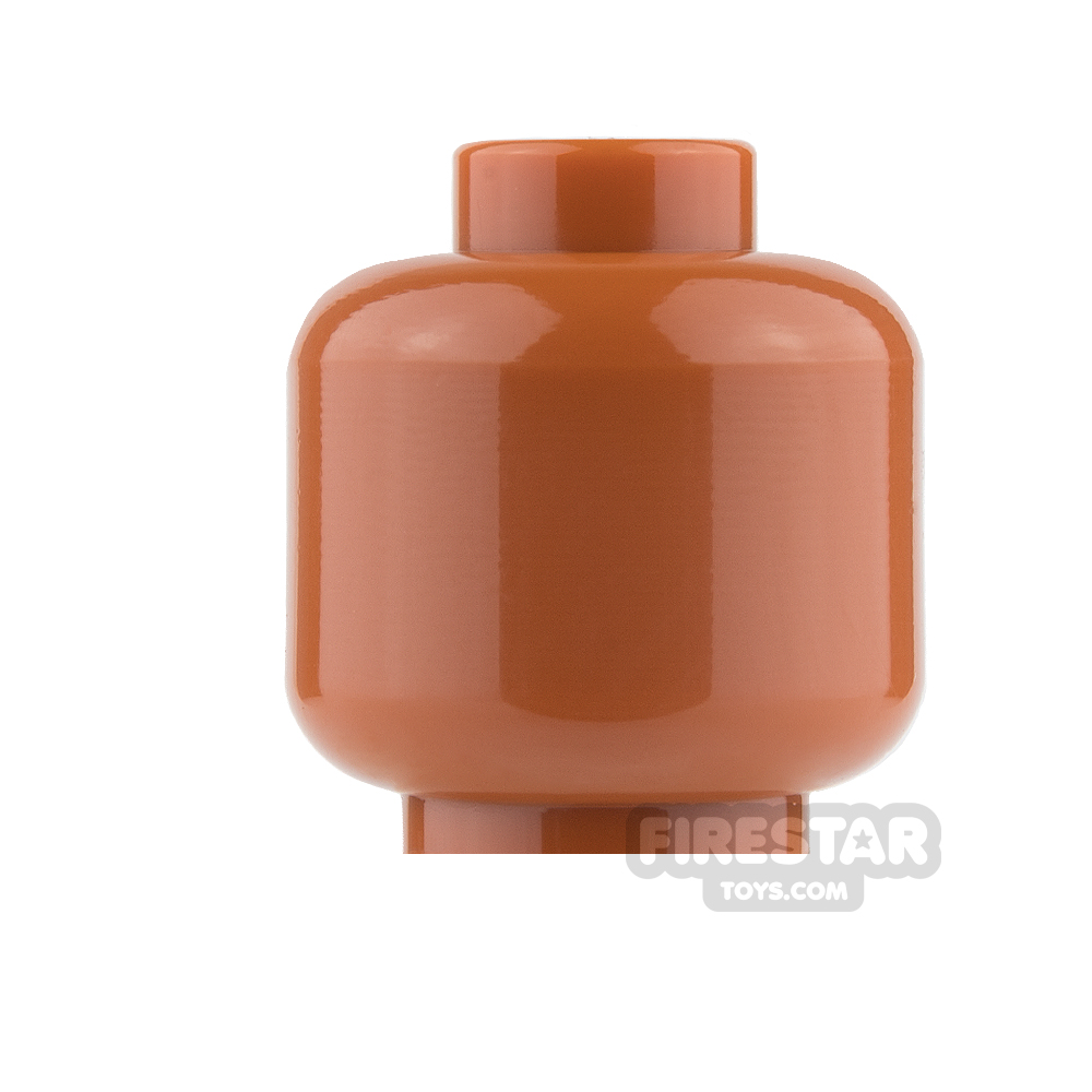 LEGO Mini Figure Heads - Plain Monochrome Dark Orange