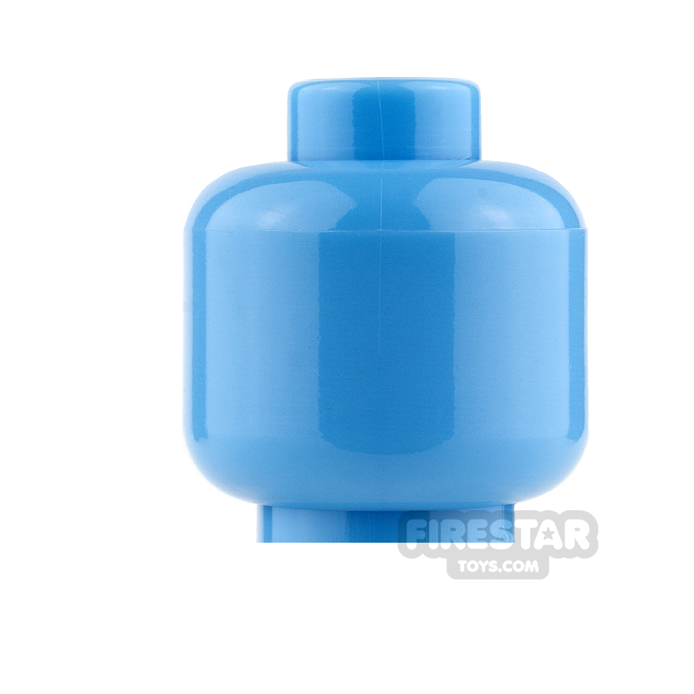 LEGO Mini Figure Heads - Plain Monochrome Medium BlueMEDIUM  BLUE