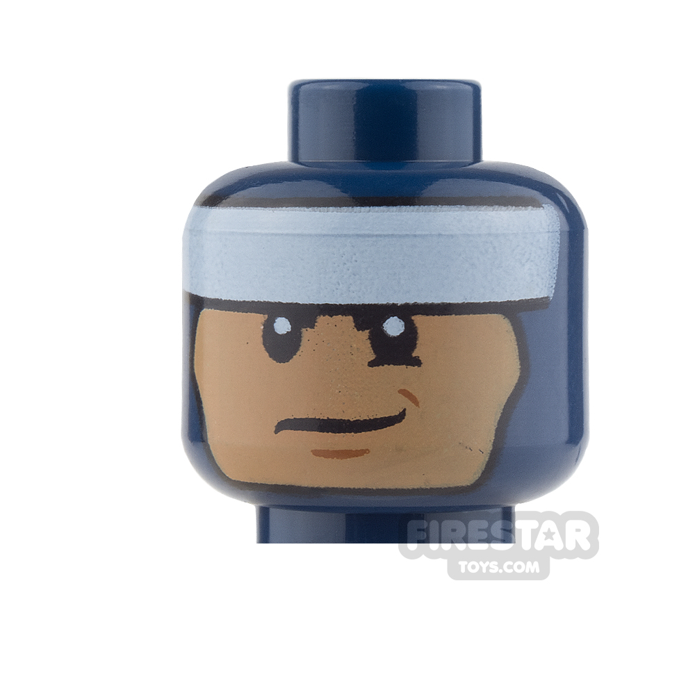 LEGO Mini Figure Heads - Batman - Smile / Clenched TeethDARK BLUE