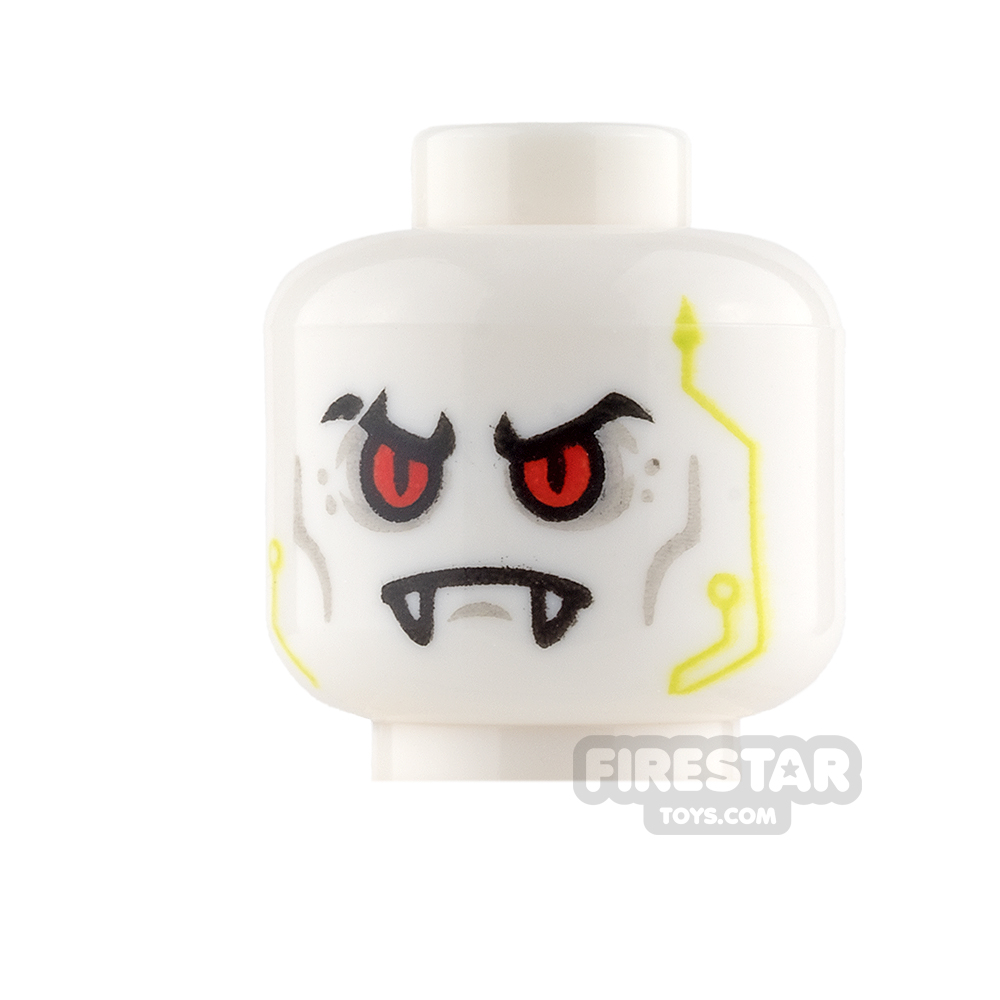 additional image for LEGO Mini Figure Heads - Red Eyes and Fangs / Cybernetic Mask