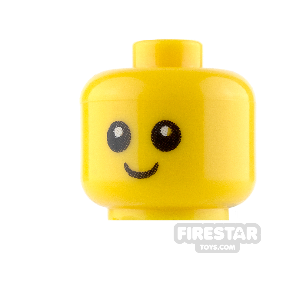 LEGO Mini Figure Heads - Baby - Smiling - with NeckYELLOW