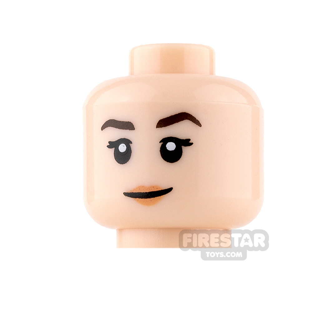 LEGO Mini Figure Heads - Smile with Peach LipsLIGHT FLESH