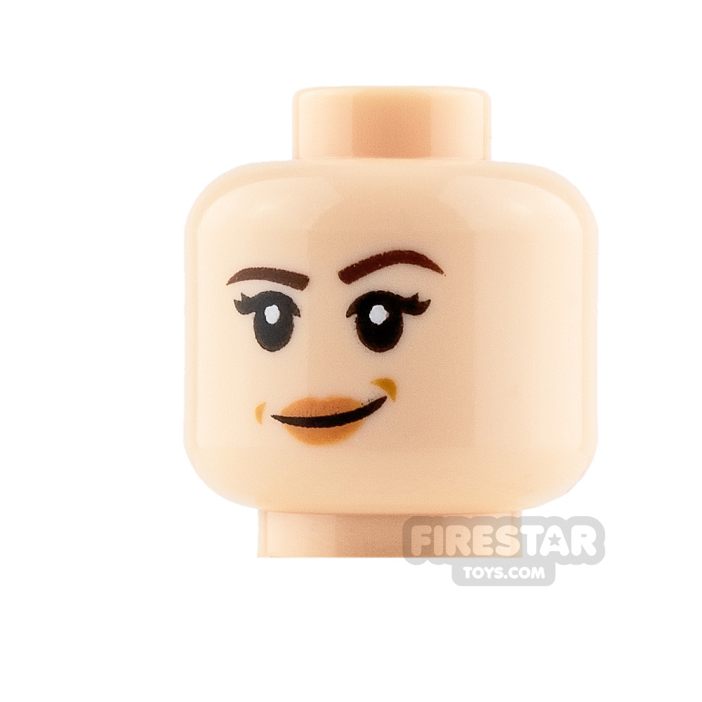 LEGO Mini Figure Heads - Peach Lips - Smile and AngryLIGHT FLESH