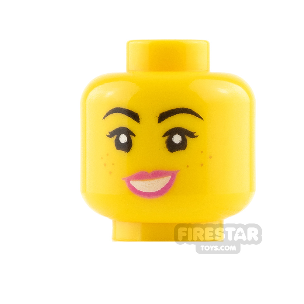 LEGO Mini Figure Heads - Happy and AngryYELLOW