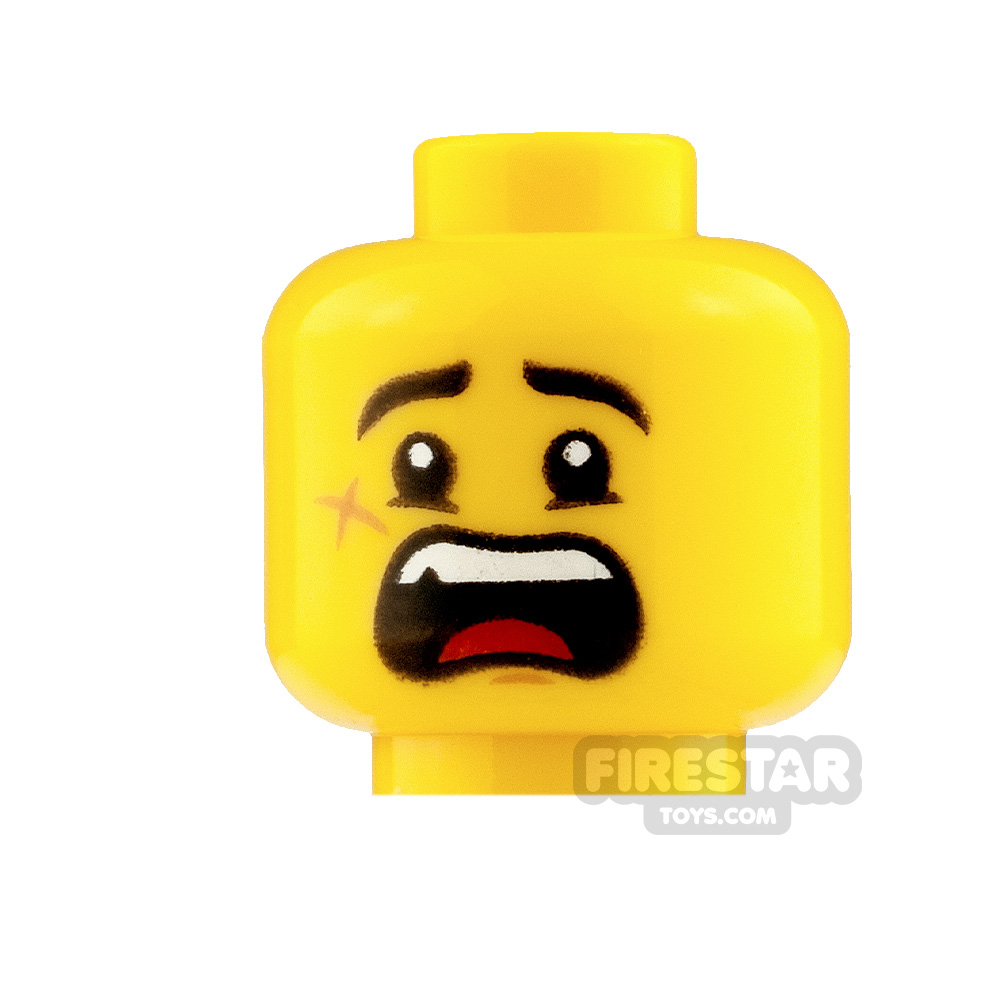 additional image for LEGO Mini Figure Heads Lopsided Smile and Scared