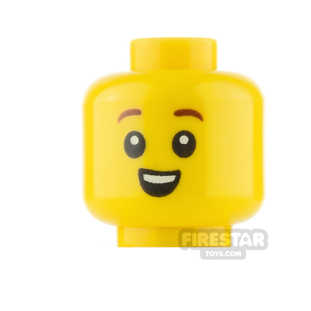 Lego 1x minifig tête head enfant garçon child boy sourire smile 3626cpb0471 NEUF 