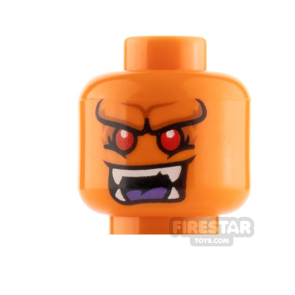 LEGO Minfigure Heads Orange Horn DemonORANGE