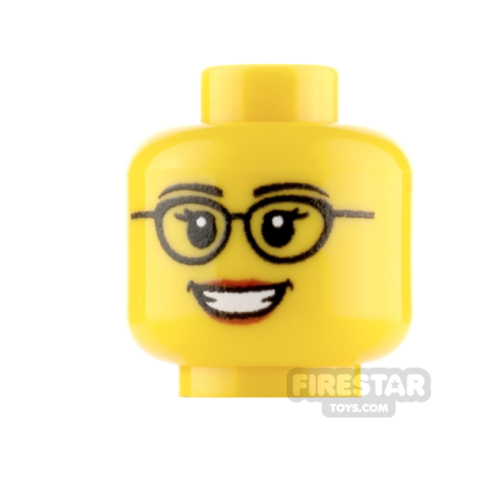 Custom Mini Figure Heads Smile With Glasses Female