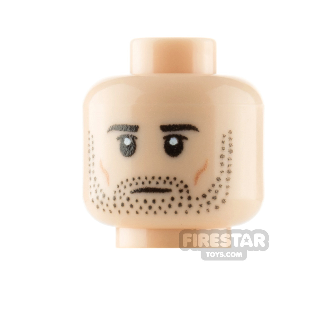 additional image for Custom Mini Figure Heads Stubble Serious and Angry