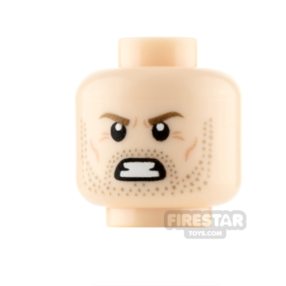 additional image for Custom Mini Figure Heads Stubble Smile and Angry