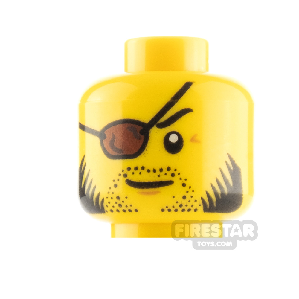 additional image for LEGO Minifigure Heads Eyepatch Neutral and Smiling