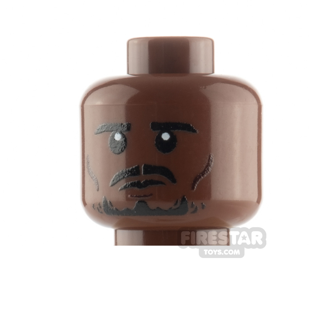 additional image for Custom Minifigure Heads Moustache Serious and Smile