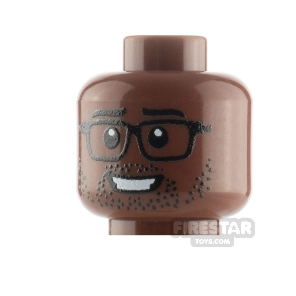 additional image for Custom Minifigure Heads Glasses Serious and Happy