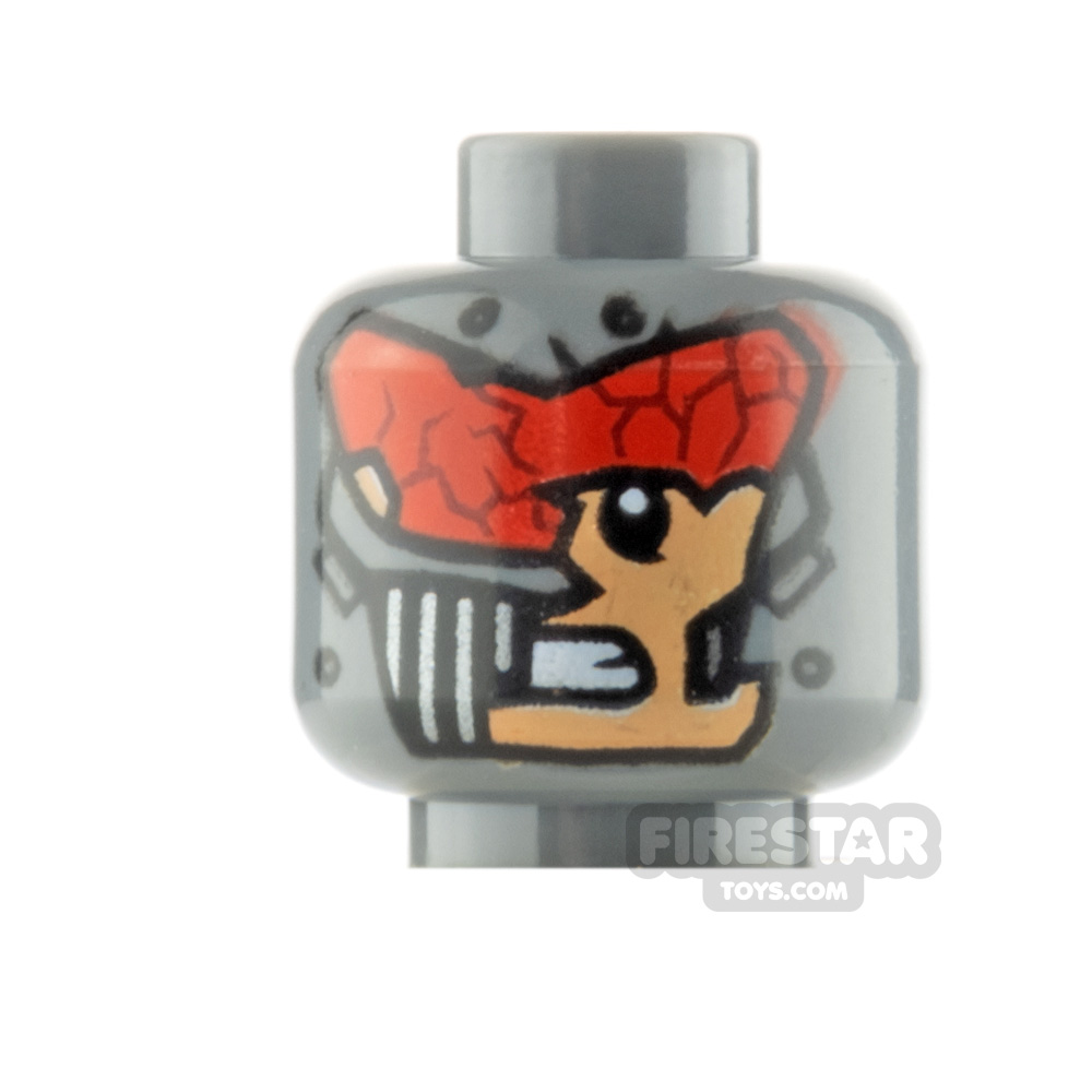 additional image for LEGO Minifigure Head Red Visor and Broken Mask