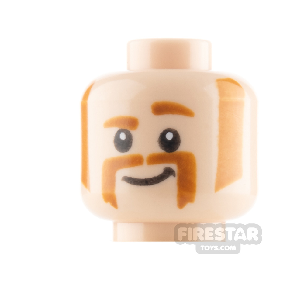 LEGO Minifigure Head Muttonchops Smile and ScaredLIGHT FLESH