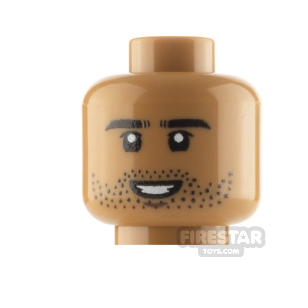 additional image for Custom Minifigure Head Stubble Grin and Sad