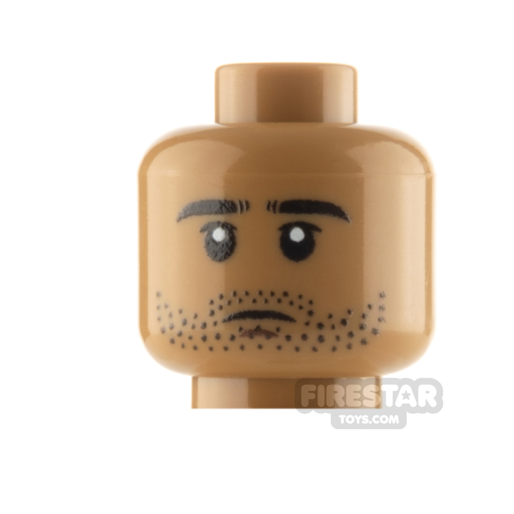 additional image for Custom Minifigure Head Stubble Grin and Sad