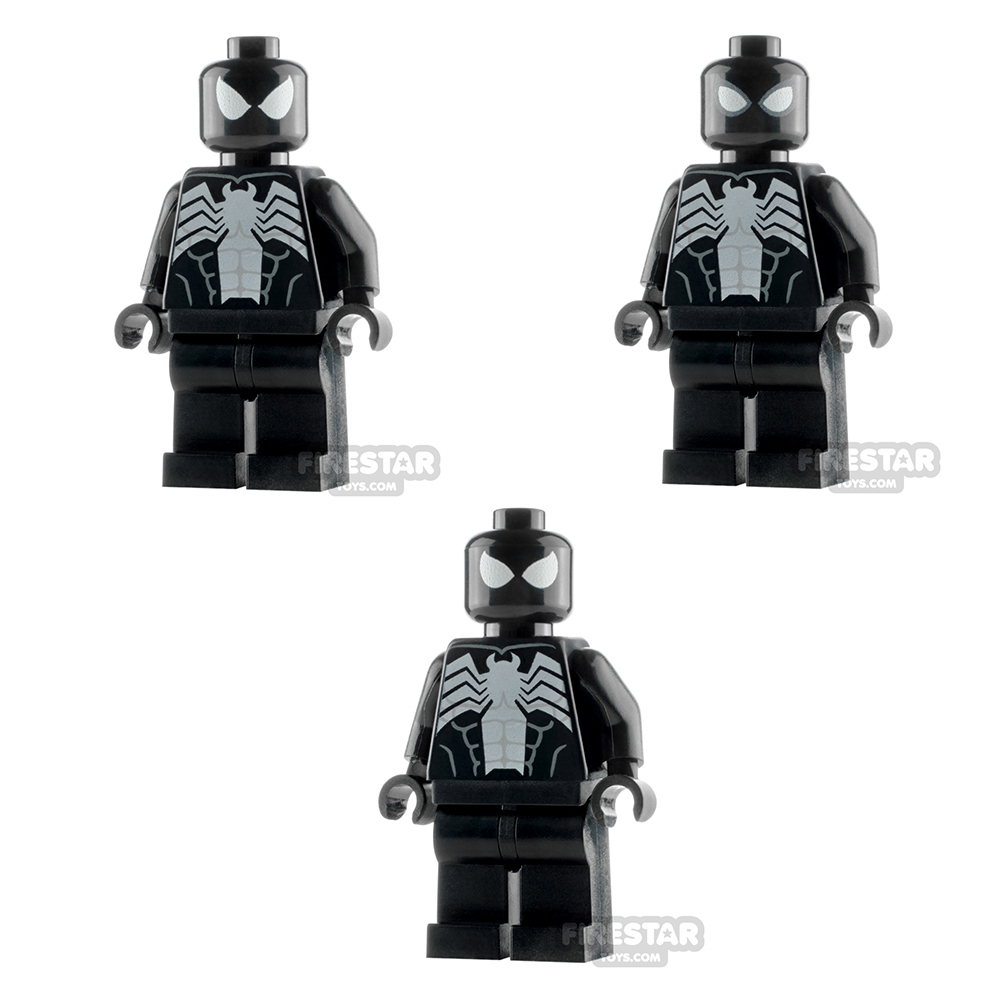 additional image for Custom Minifigure Heads Symbiote Arachnid 3 Pack