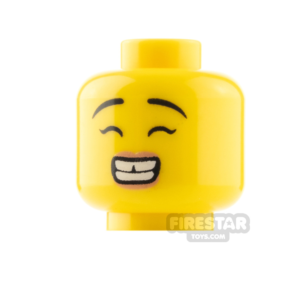 LEGO Minifigure Heads Open Mouth Smile Open / Closed EyesYELLOW