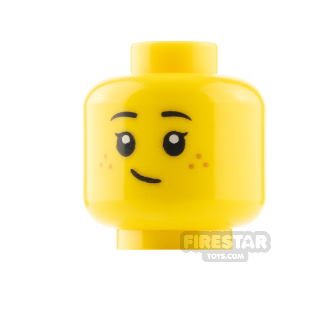 additional image for LEGO Minifigure Heads Freckles Crooked Smile / Open Mouth Smile