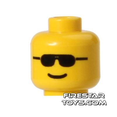 LEGO Minifigure Head Sunglasses and SmileYELLOW