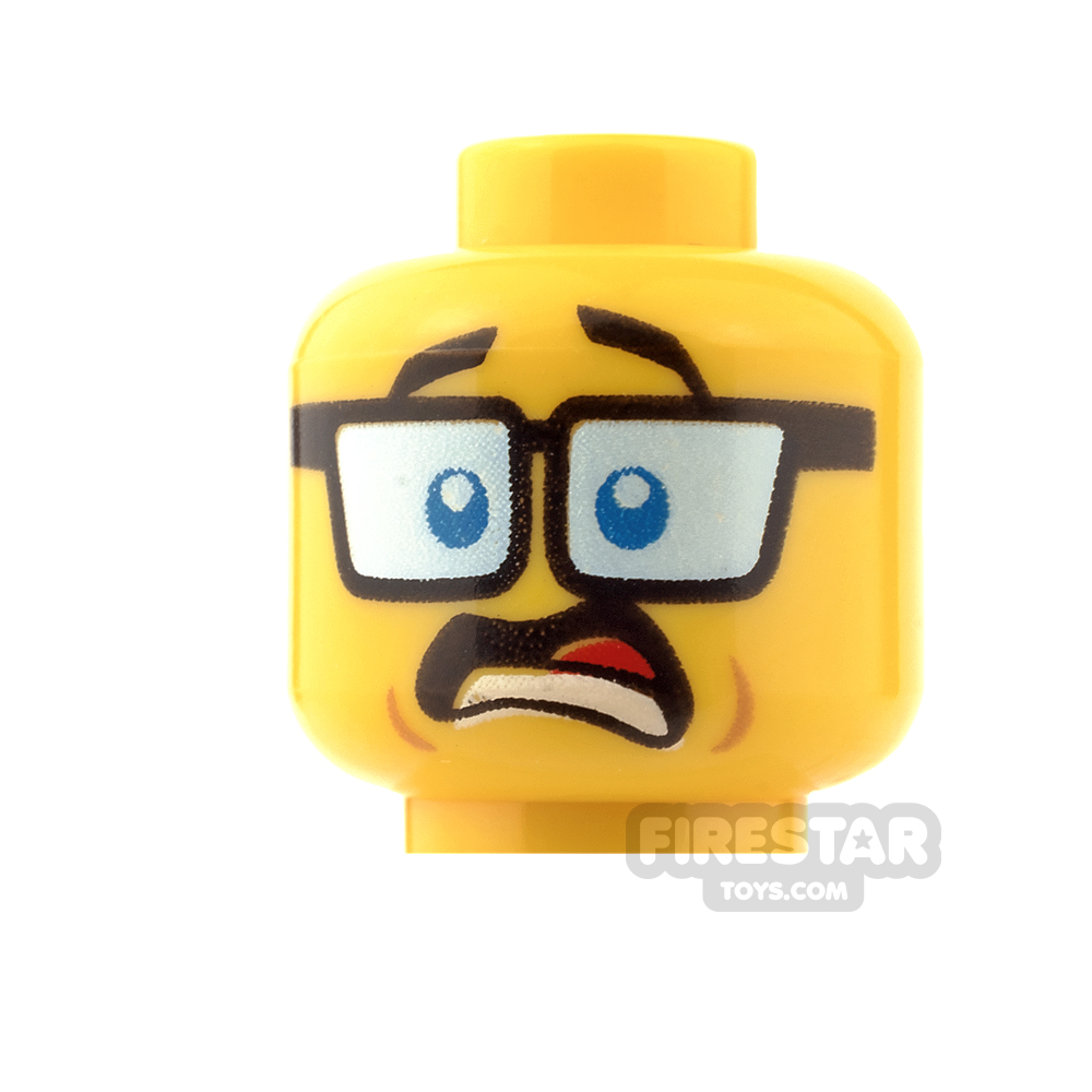 additional image for LEGO Mini Figure Heads - Tinted Glasses - Shocked/Smile