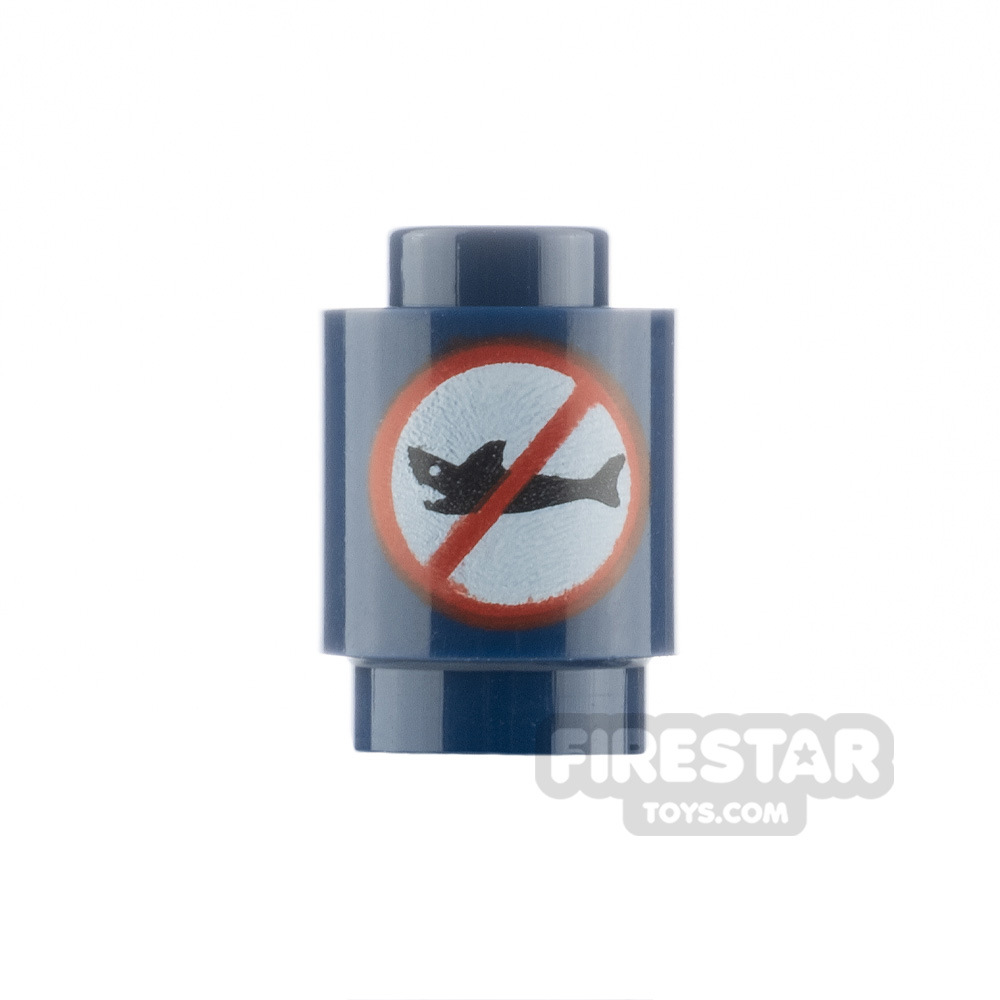 Printed Round Brick 1x1 Shark Repellent