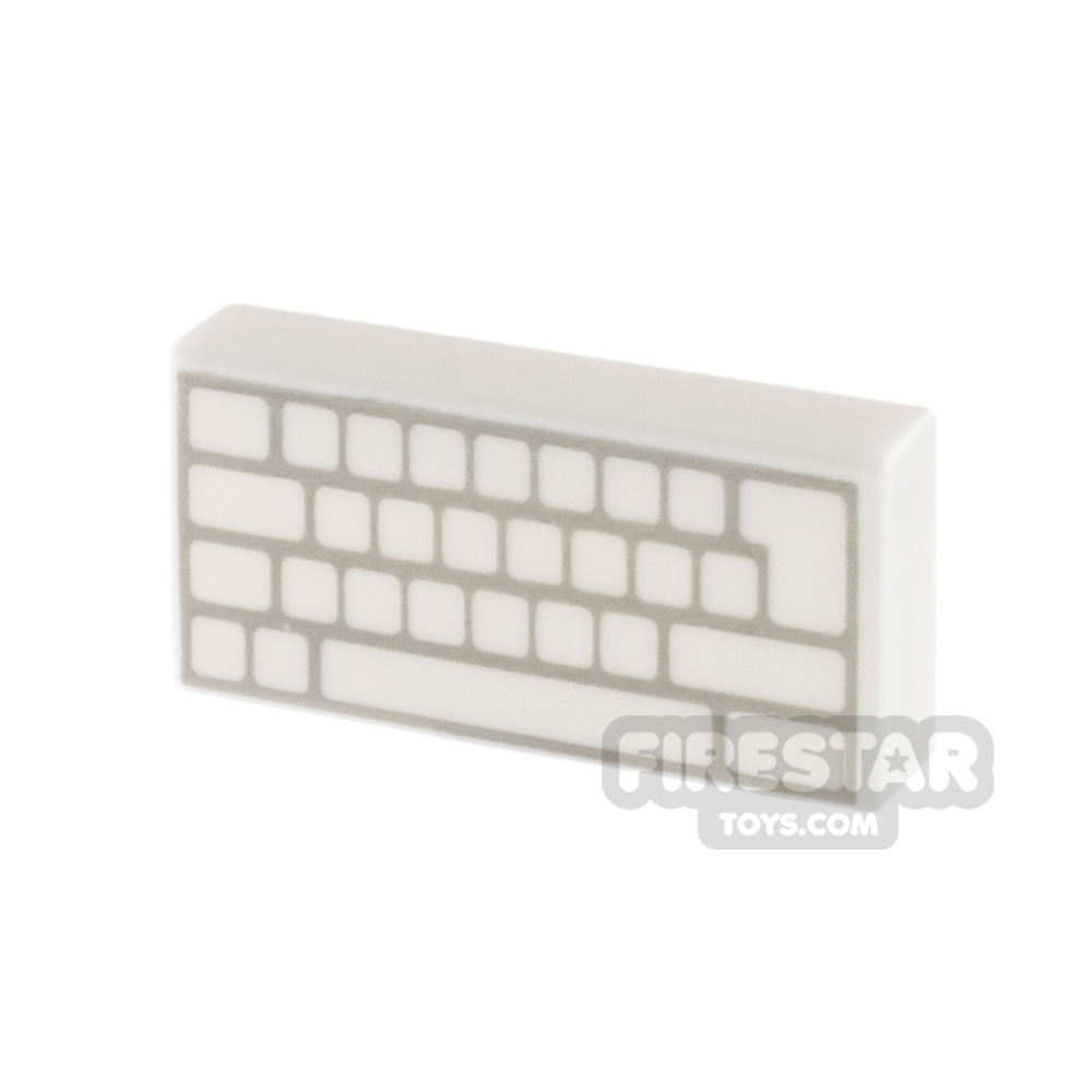 Printed Tile 1x2 Keyboard with Blank Keys