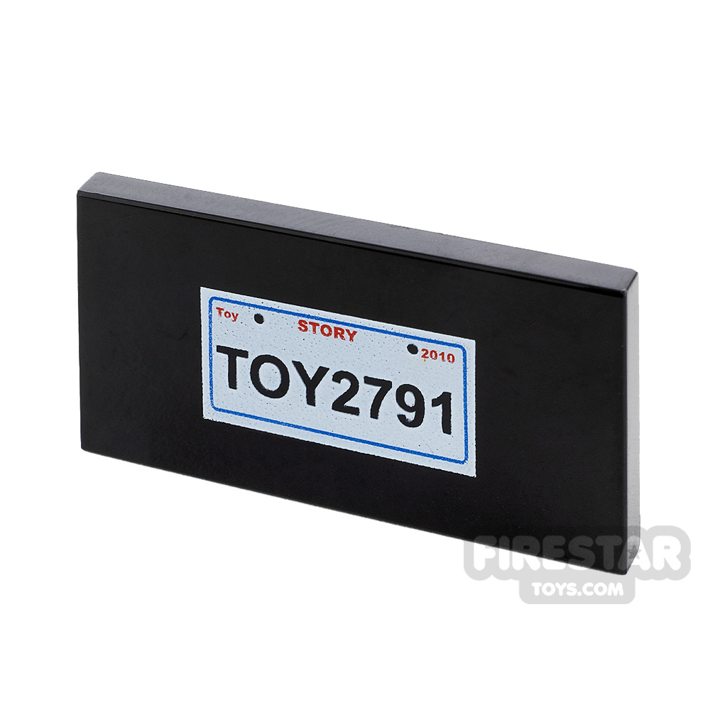 Printed Tile 2x4 Toy Story License Plate