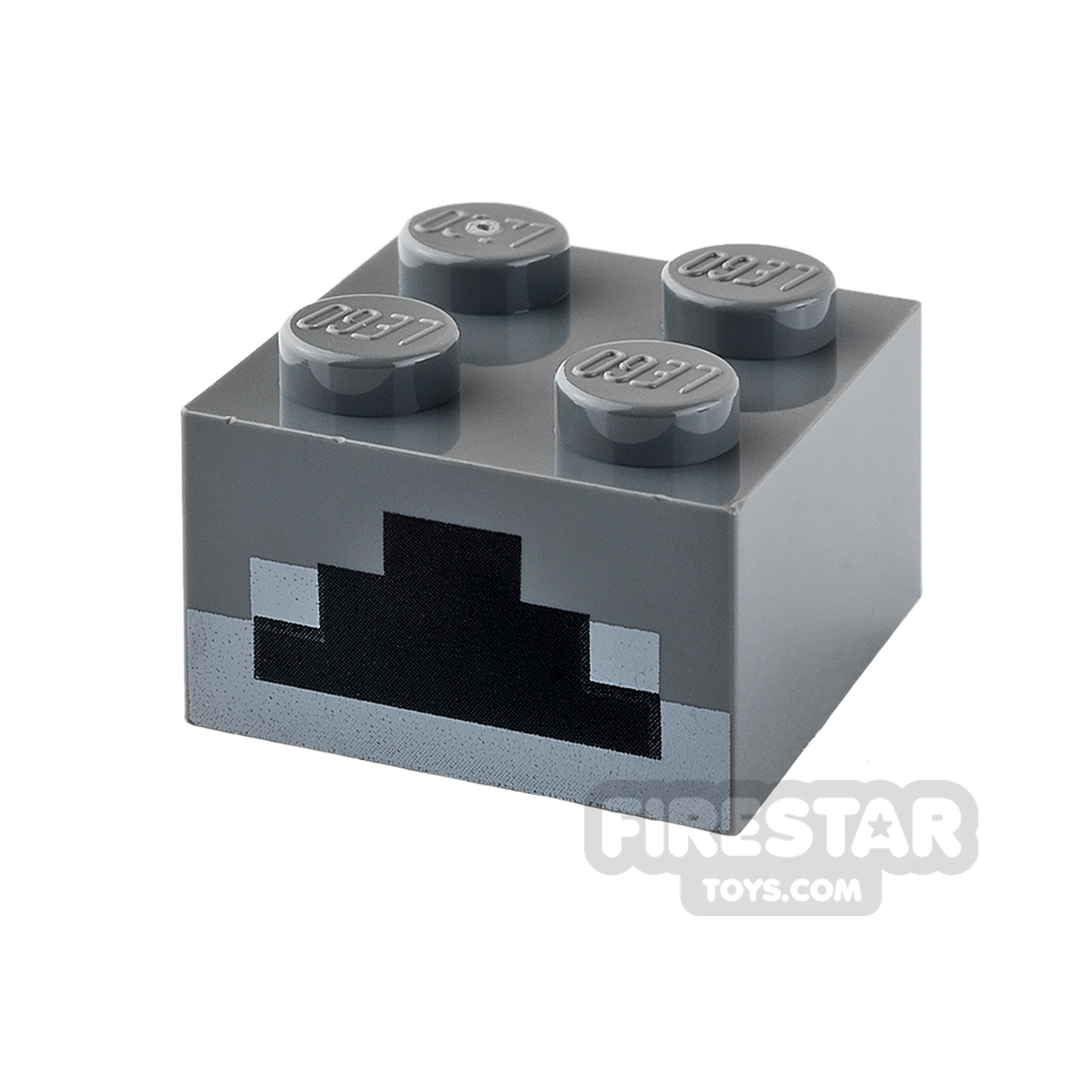 Printed Brick 2x2 - Minecraft FurnaceDARK BLUEISH GRAY