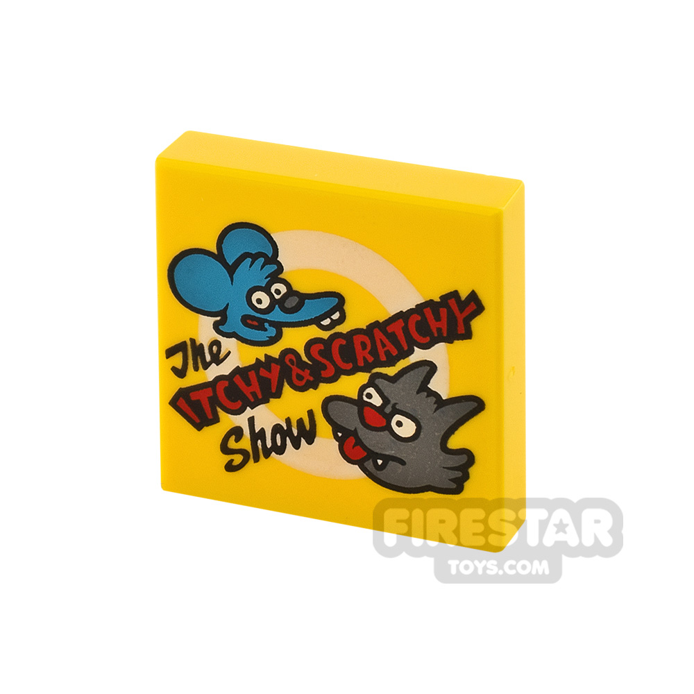 Printed Tile 2x2 The Itchy and Scratchy Show