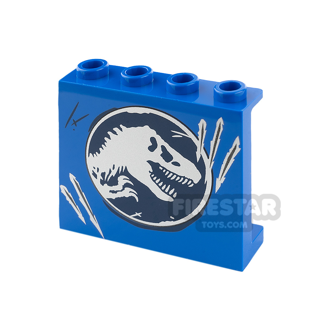 Printed Panel 1 x 4 x 3 with Side Supports Jurassic World Logo