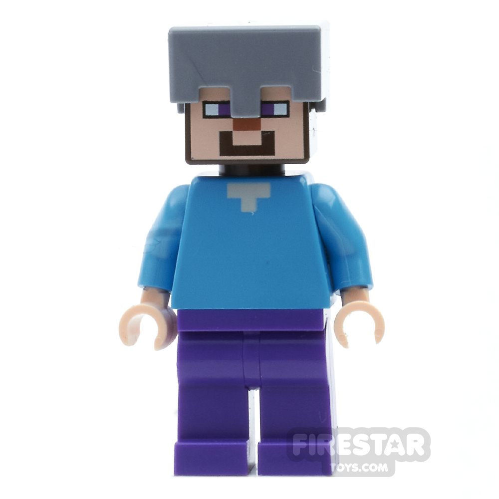 Lego Minecraft Mini Figure Steve With Helmet