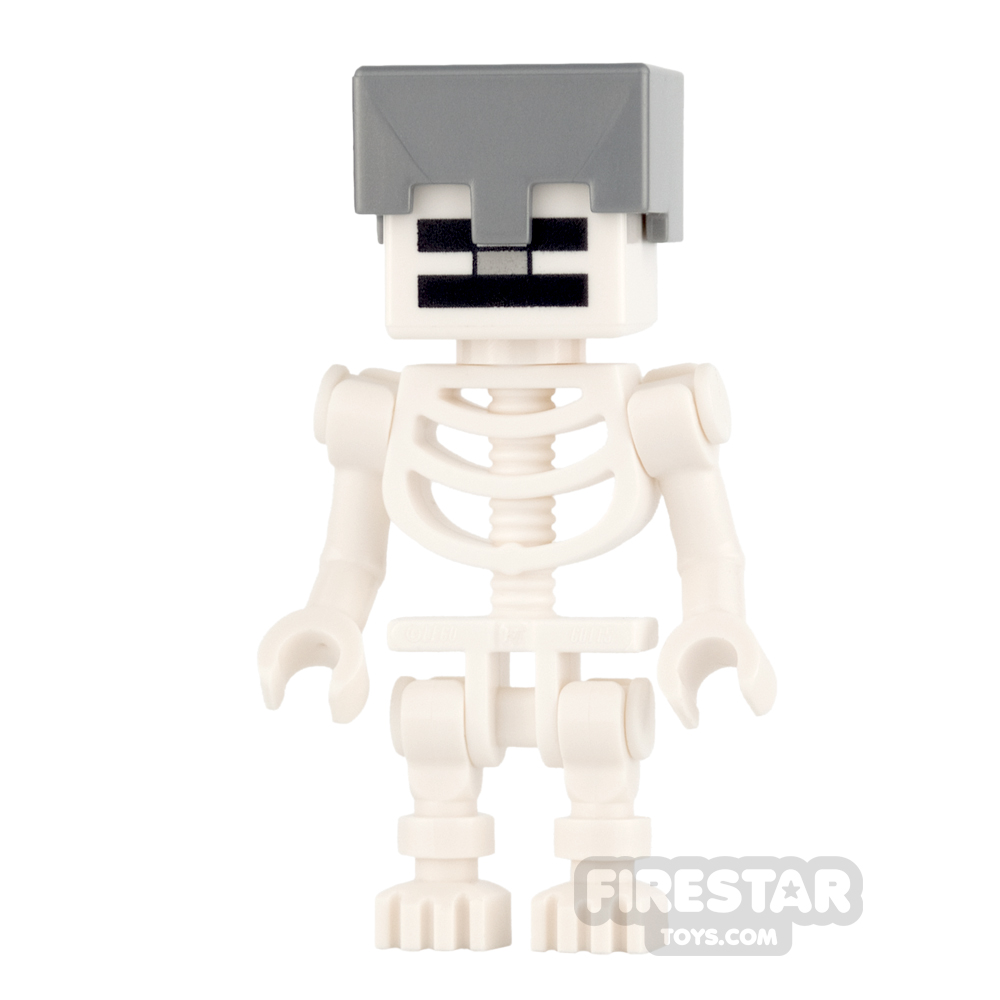 Lego Minecraft Mini Figure Skeleton With Helmet