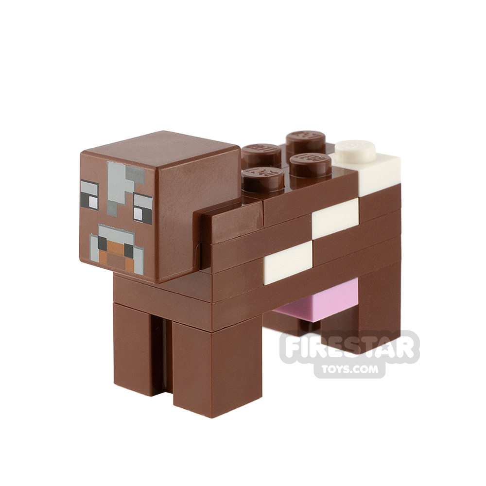 Mine Craft granja de vacas Lego Minecraft Brown Cow Mini Figura Ajusta Lego 