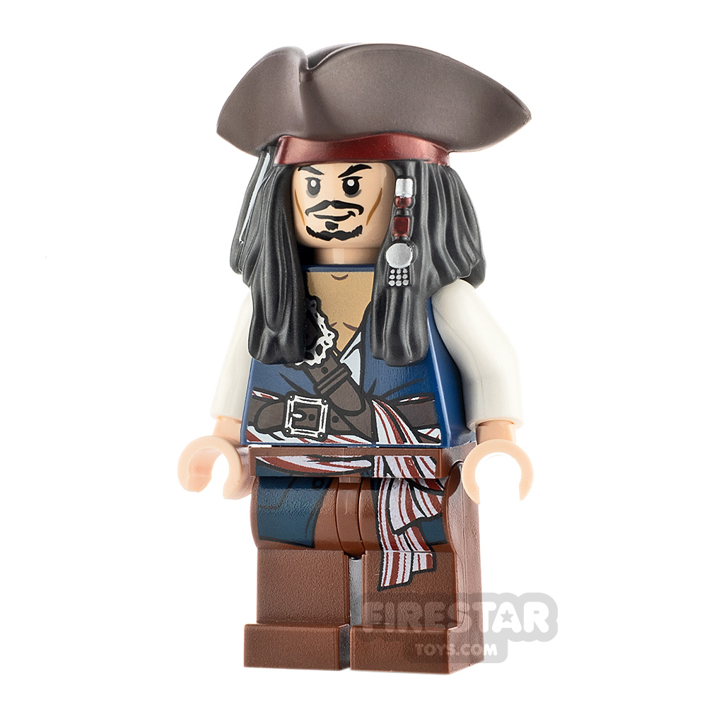 Lego Pirates of the Caribbean-Captain Jack Sparrow Figure with Jacket with Jacket-NEW 