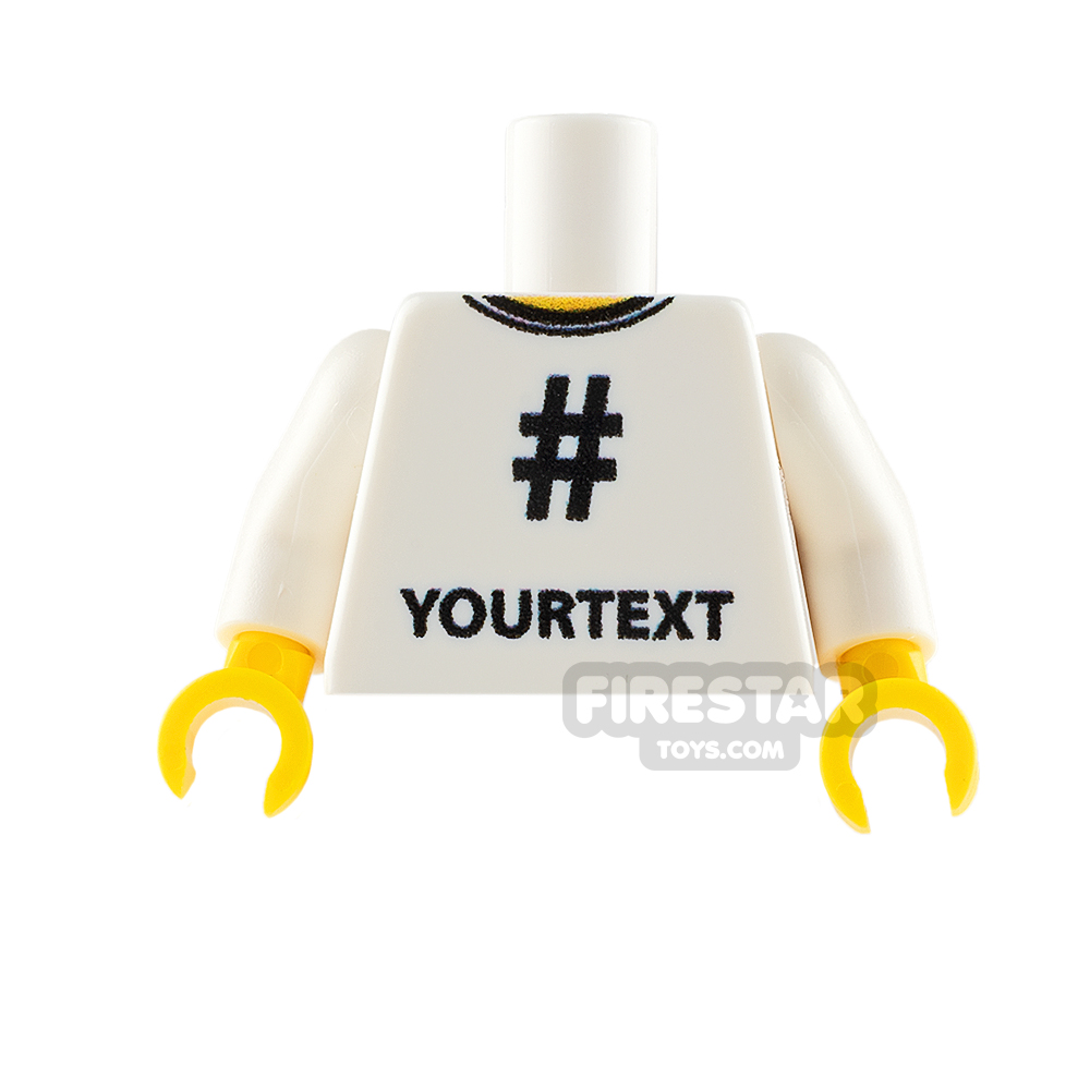 Printed Minifigure Torso - Social Media # Hashtag