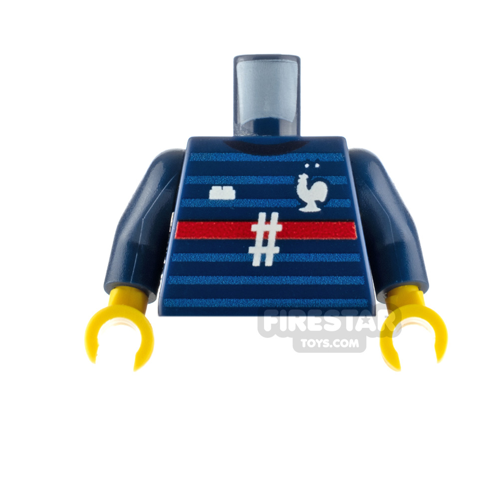 additional image for Custom Design Minifigure Torso France Football Jersey