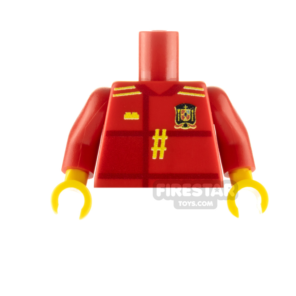 additional image for Custom Design Minifigure Torso Spain Football Jersey