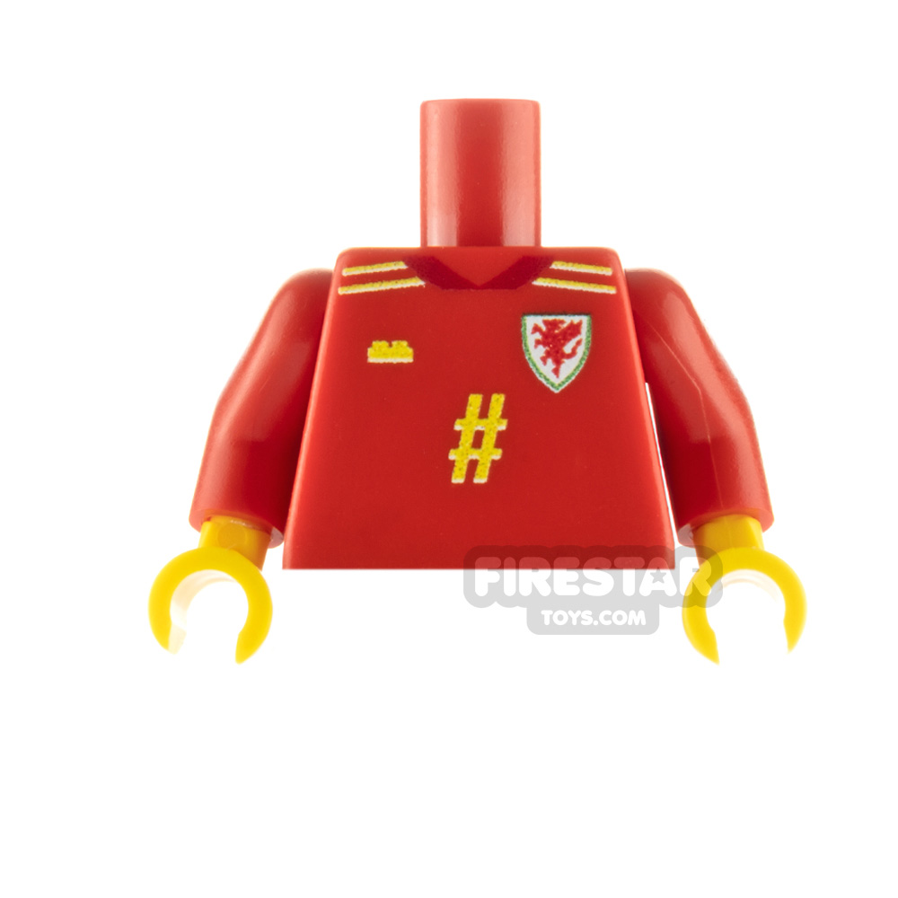 additional image for Custom Design Minifigure Torso Wales Football Jersey
