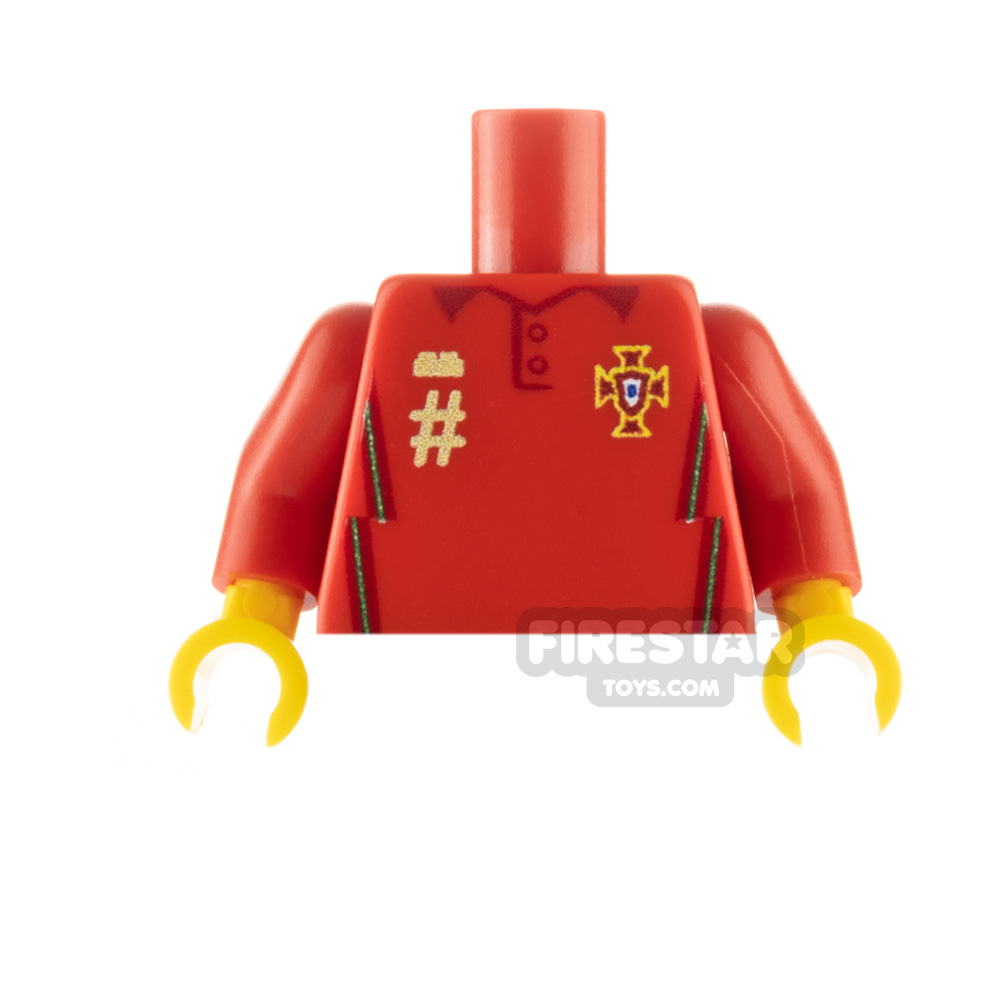 additional image for Custom Design Minifigure Torso Portugal Football Jersey