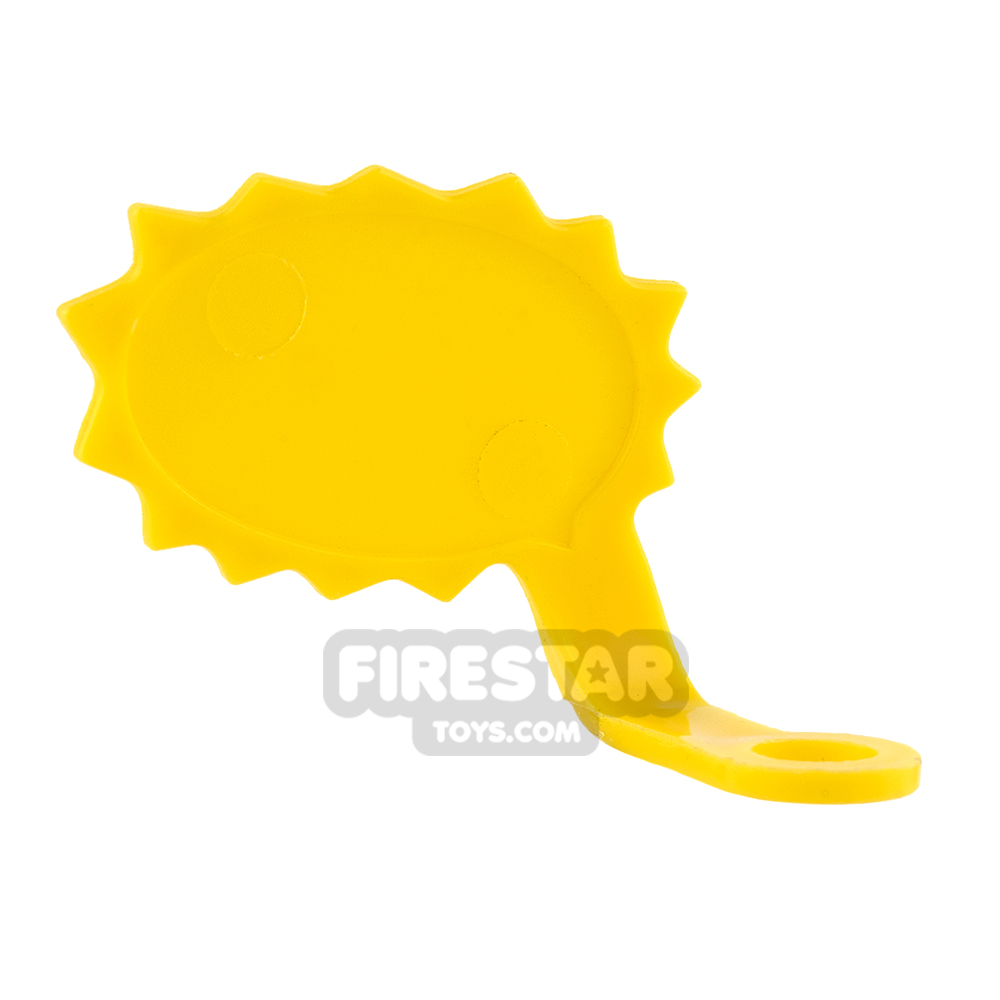 LEGO Speech Bubble - Spiked Edge - Right - Yellow