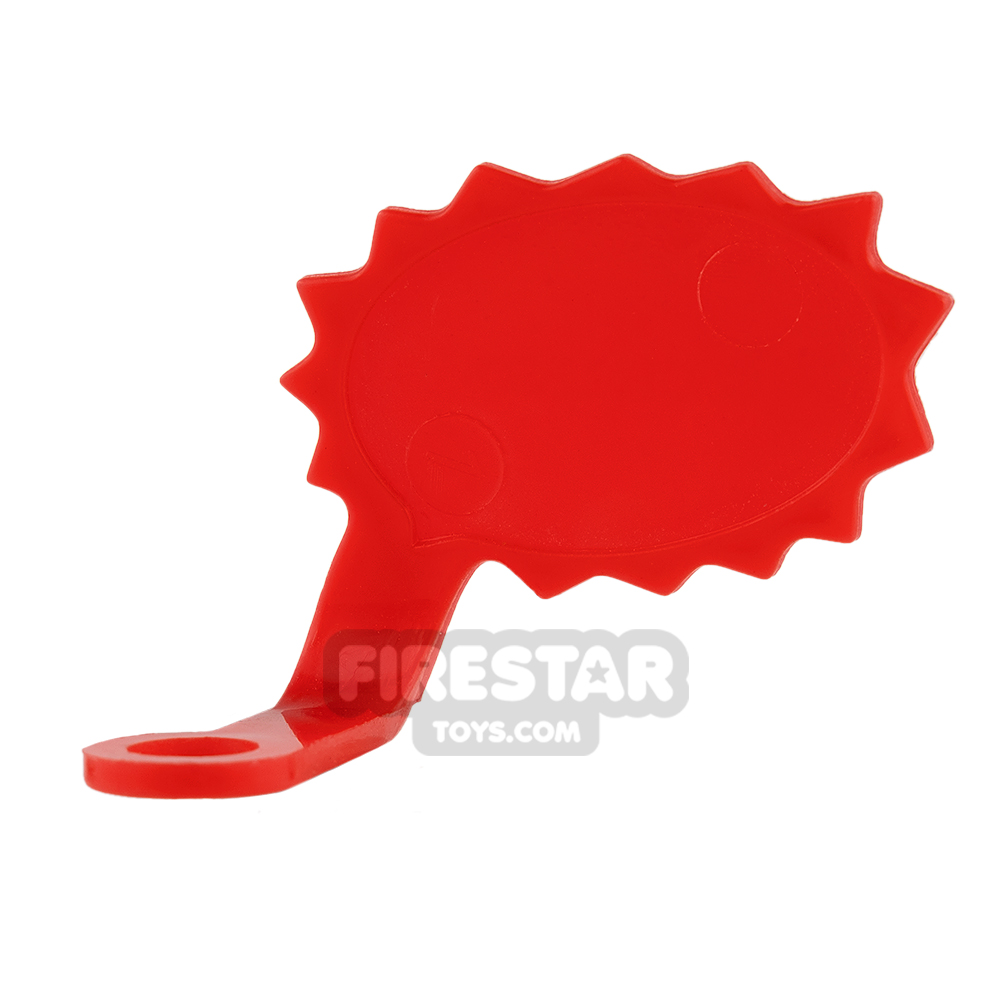 LEGO Speech Bubble - Spiked Edge - Left - Red