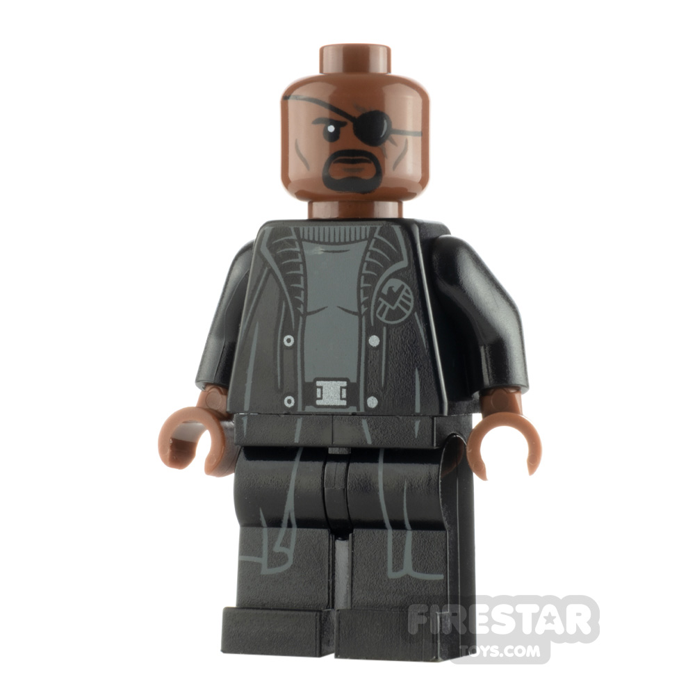 LEGO Super Heroes Minifigure Nick Fury Trench Coat no Shirttail