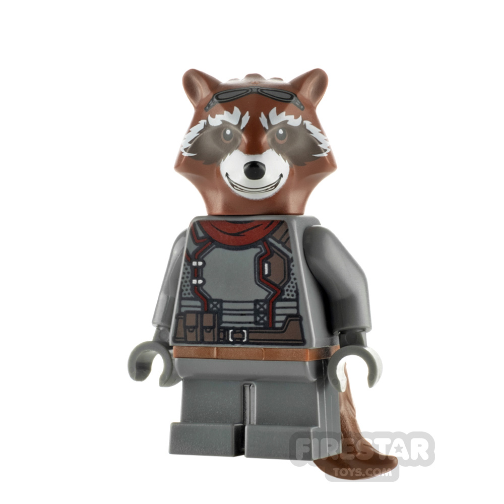 LEGO Super Heroes Minifigure Rocket Raccoon Dark Gray Outfit