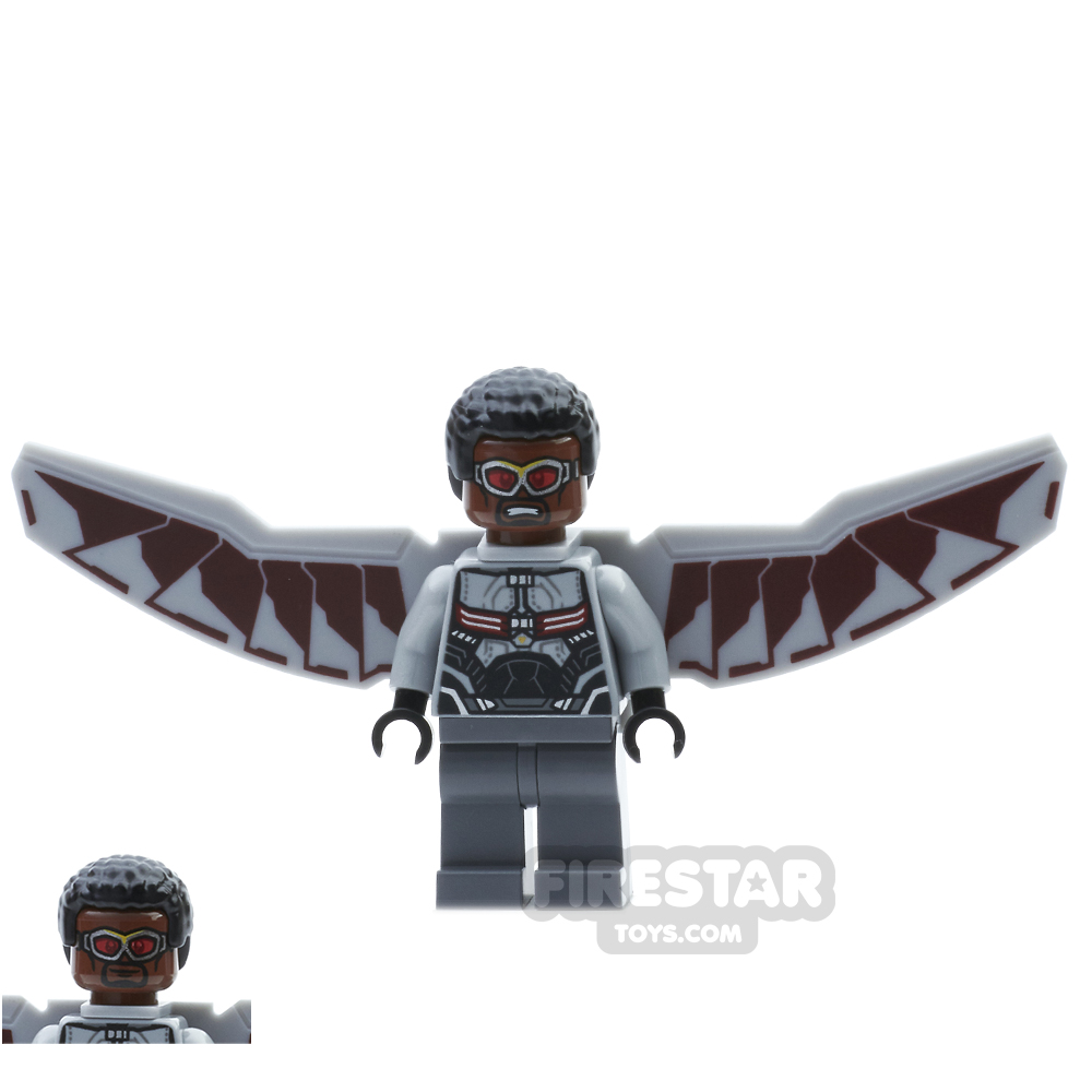 LEGO Super Heroes Mini Figure - Falcon - Light Blueish Gray Suit